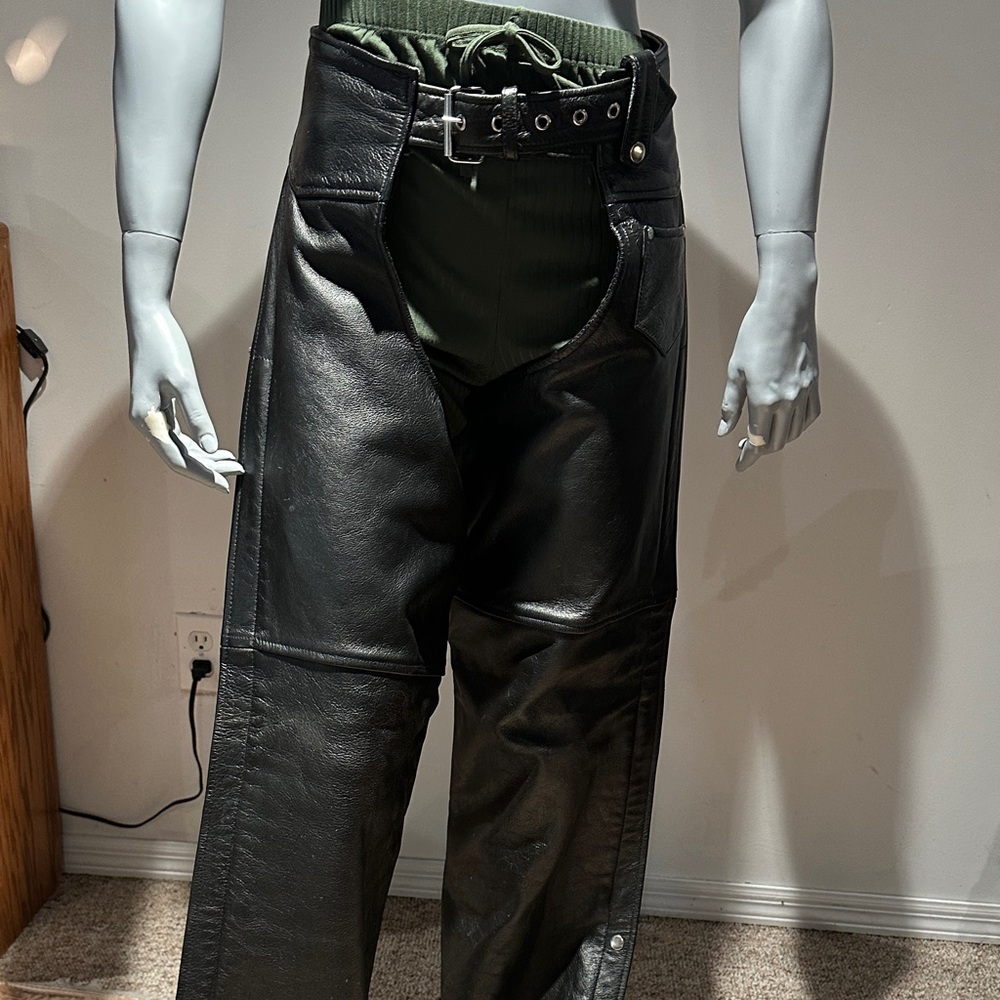 Black Leather Chaps